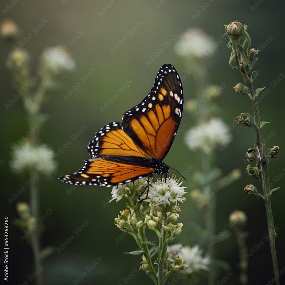 Obraz premium monarch butterfly on a flower