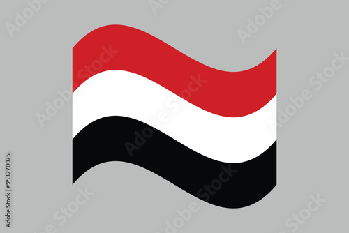 Yemen flag, The flag of Yemen, Yemen national flag, Yemen flag vector illustration

