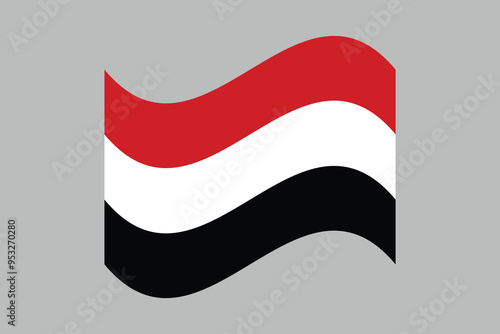 Yemen flag, The flag of Yemen, Yemen national flag, Yemen flag vector illustration
