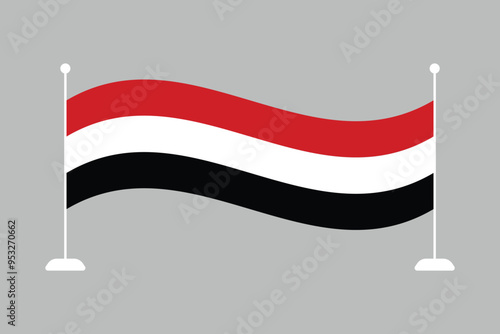 Yemen flag, The flag of Yemen, Yemen national flag, Yemen flag vector illustration
 photo