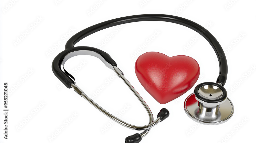Heartfelt Care: Stethoscope and Heart Symbol. Generative AI Heartfelt Care: Stethoscope and Heart Symbol. Generative AI