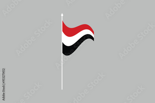 Yemen flag, The flag of Yemen, Yemen national flag, Yemen flag vector illustration
