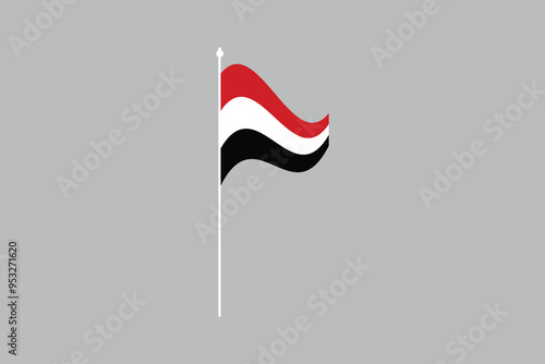 Yemen flag, The flag of Yemen, Yemen national flag, Yemen flag vector illustration
