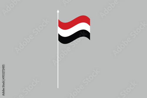Yemen flag, The flag of Yemen, Yemen national flag, Yemen flag vector illustration
