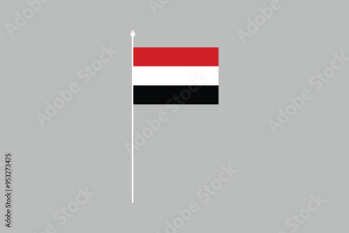 Yemen flag, The flag of Yemen, Yemen national flag, Yemen flag vector illustration
