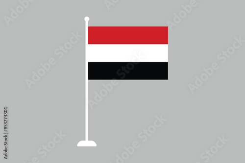 Yemen flag, The flag of Yemen, Yemen national flag, Yemen flag vector illustration
