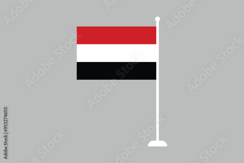 Yemen flag, The flag of Yemen, Yemen national flag, Yemen flag vector illustration
