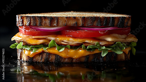 Close-up of a grilled chees...