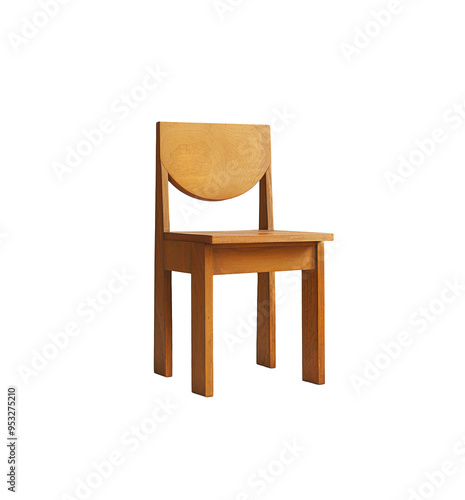 Wallpaper Mural Simple wooden chair isolated on white background Torontodigital.ca