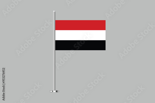 Yemen flag, The flag of Yemen, Yemen national flag, Yemen flag vector illustration
