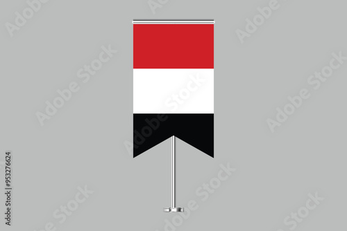 Yemen flag, The flag of Yemen, Yemen national flag, Yemen flag vector illustration
