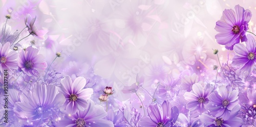 Vibrant Purple Blossoms. Lovely floral background concept