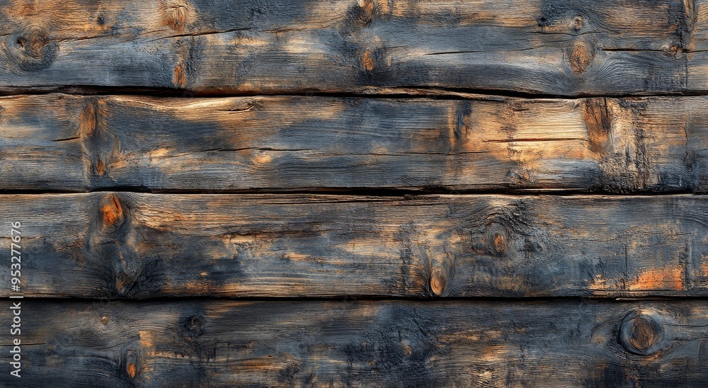Rustic wooden planks with a weathered finish showcasing rich textures and colors Rustic wooden planks with a weathered finish showcasing rich textures and colors