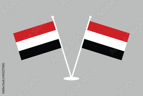 Yemen flag, The flag of Yemen, Yemen national flag, Yemen flag vector illustration
 photo