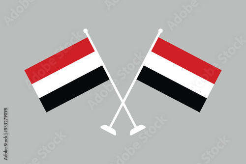 Yemen flag, The flag of Yemen, Yemen national flag, Yemen flag vector illustration
