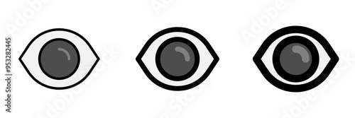 Editable vector show password eye visibility icon. Part of a big icon set family. Perfect for web and app interfaces, presentations, infographics, etc