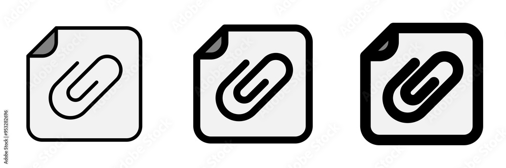 Editable vector attachment file icon. Part of a big icon set family. Perfect for web and app interfaces, presentations, infographics, etc Editable vector attachment file icon. Part of a big icon set family. Perfect for web and app interfaces, presentations, infographics, etc