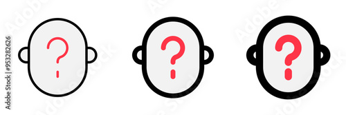 Editable vector unknown anonymous person head icon. Part of a big icon set family. Perfect for web and app interfaces, presentations, infographics, etc