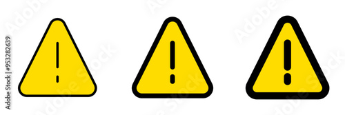 Editable vector alert warning danger triangle icon. Part of a big icon set family. Perfect for web and app interfaces, presentations, infographics, etc