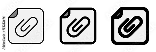 Editable vector attachment file icon. Part of a big icon set family. Perfect for web and app interfaces, presentations, infographics, etc