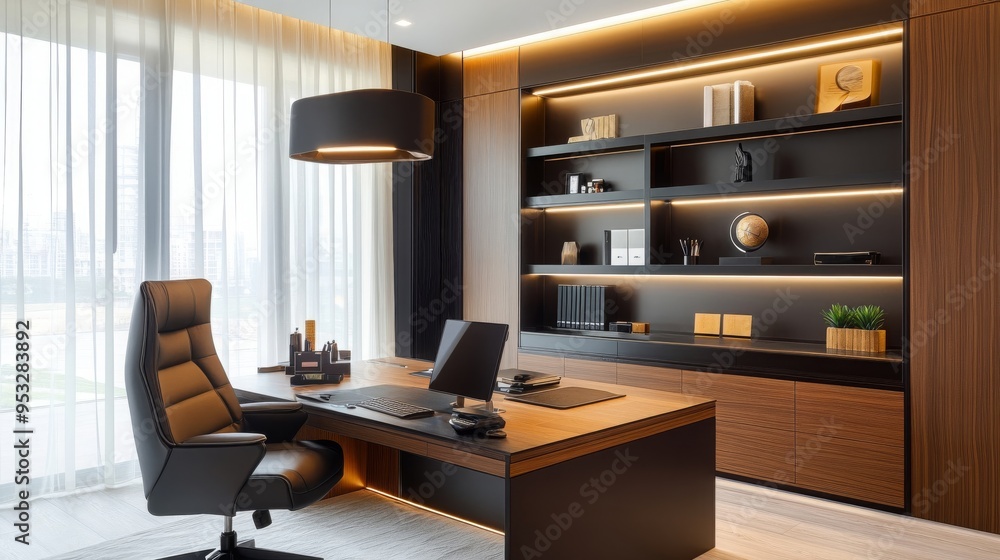 luxurious home office , polished wooden desk ,
built-in shelves , minimalist home office , home office decor , luxurious home office on a budget luxurious home office , polished wooden desk ,
built-in shelves , minimalist home office , home office decor , luxurious home office on a budget