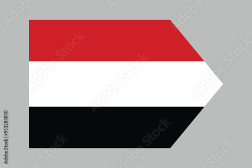 Yemen flag sign, Yemen national flag, Yemen flag vector illustration
