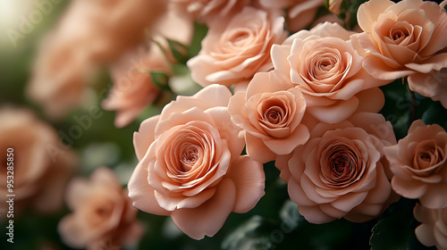 Close-up of delicate peach ...
