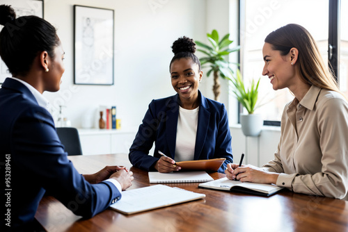 Professional HR Interview: African American Director Meets Caucasian Candidate in Modern Office Setting