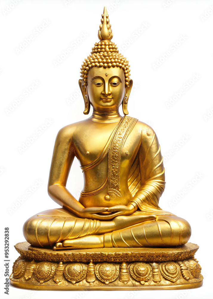 Golden Buddha statue, Golden buddha, Thailand. isolated on a white background. Clipping path Golden Buddha statue, Golden buddha, Thailand. isolated on a white background. Clipping path