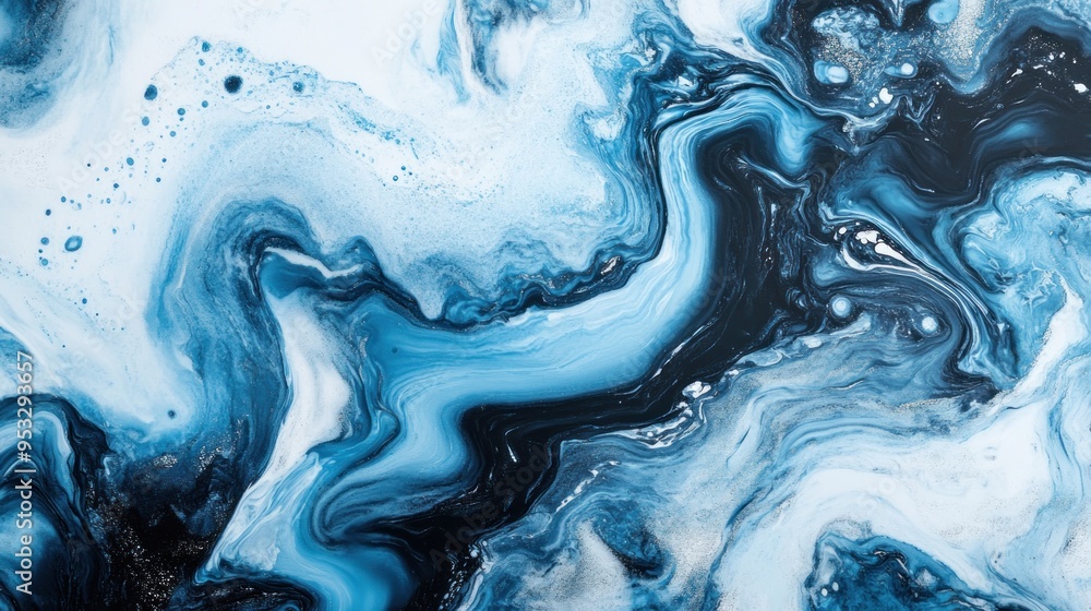 Abstract Blue and White Swirls Abstract Blue and White Swirls