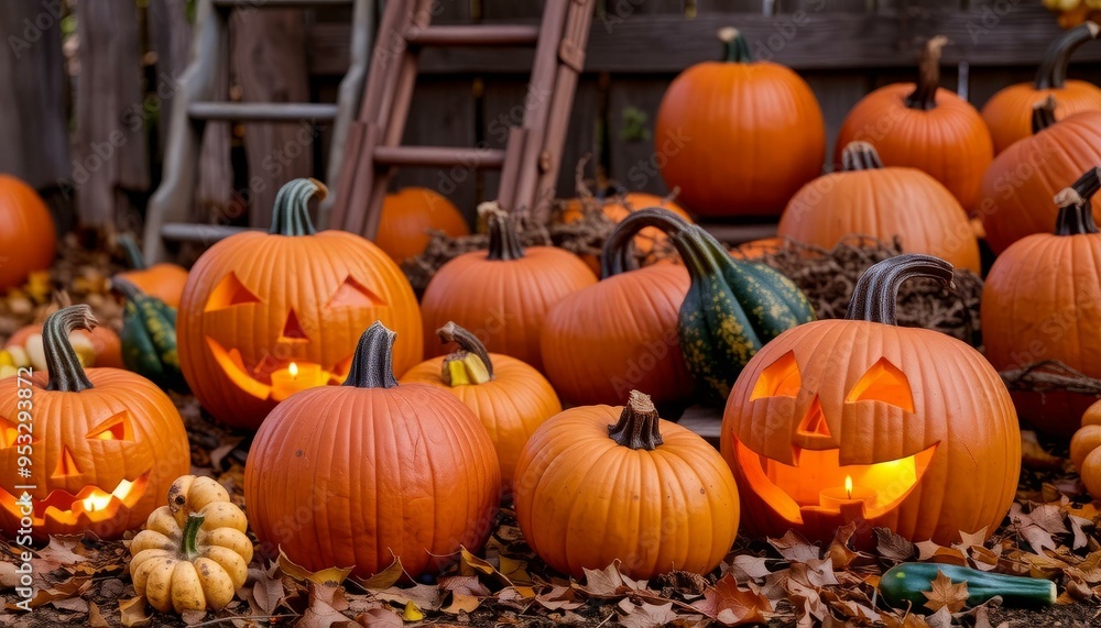 pumpkins on the ground pumpkins on the ground
