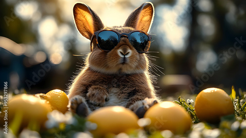 Cool bunny wearing sunglass...
