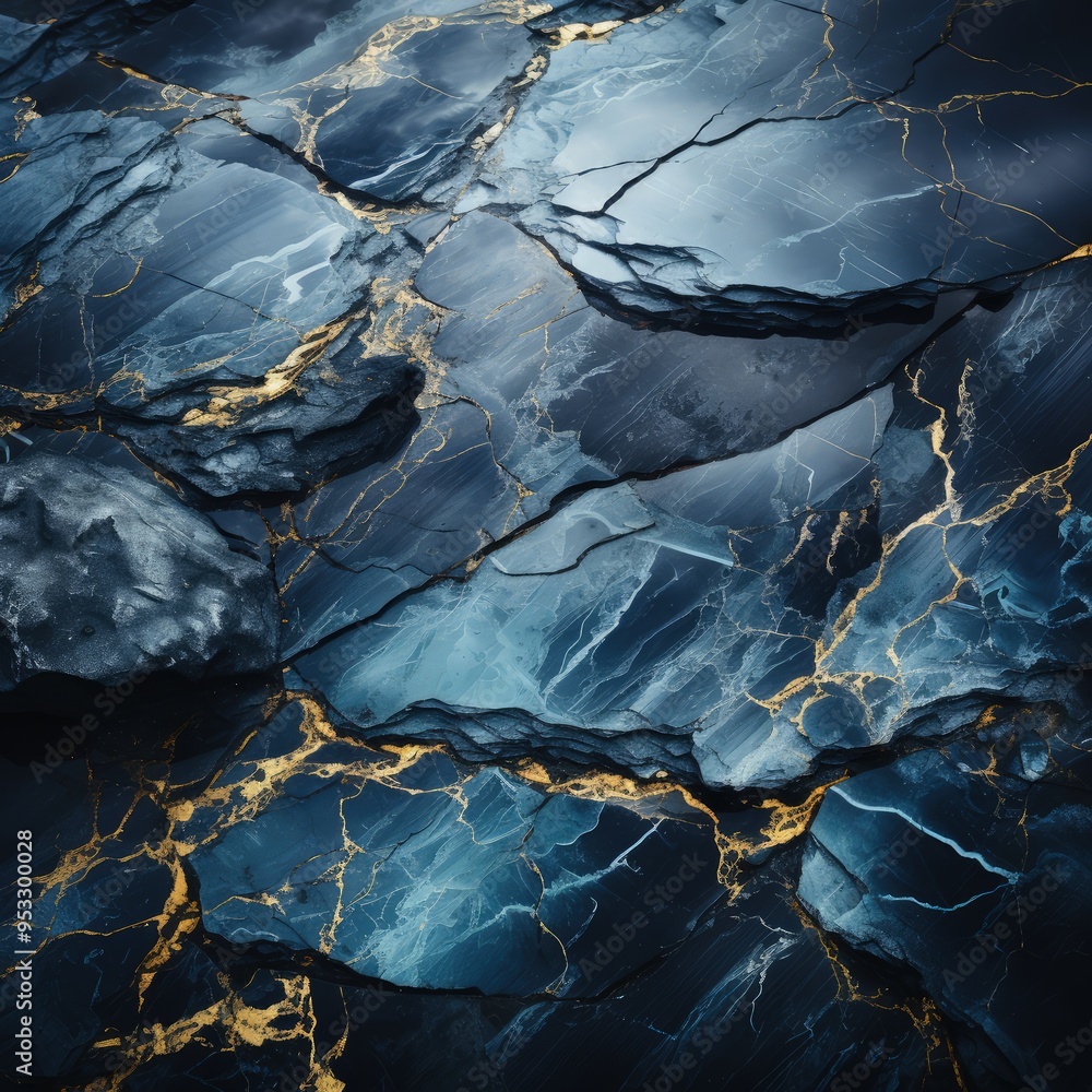 Fototapeta premium Smooth Surface Black and Dark Blue Marble Background Design