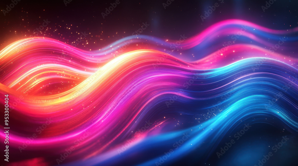 Neon Swirl Effect, A bright, colorful swirl of neon lights creates a lively and energetic visual effect against a dark background, enhancing any creative project Neon Swirl Effect, A bright, colorful swirl of neon lights creates a lively and energetic visual effect against a dark background, enhancing any creative project