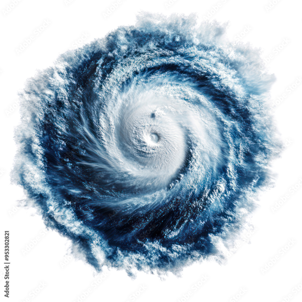 Fototapeta premium Hurricane object isolated on transparent png.