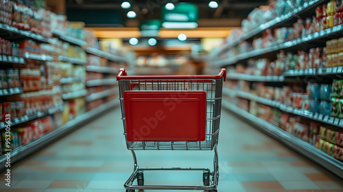 Empty shopping cart in the ...
