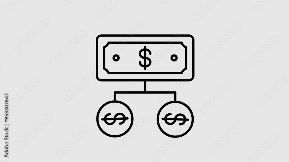 Animated Money Pop up. Suitable to Place on Finance Content and Management Content. Animated Money Pop up. Suitable to Place on Finance Content and Management Content.