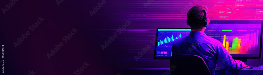 User accessing a website s backend with a dashboard full of analytics, datadriven web management, user engagement metrics