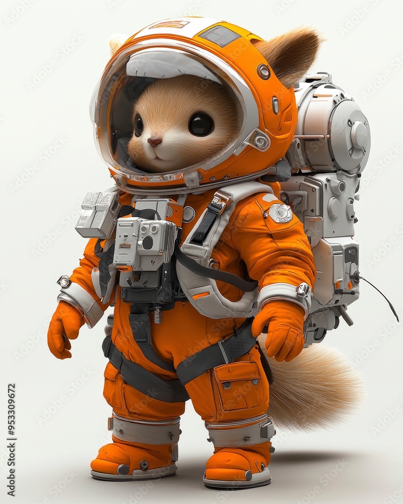 Cute Squirrel Astronaut in Spacesuit Cute Squirrel Astronaut in Spacesuit