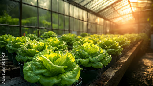 Fresh lettuce plants growin...