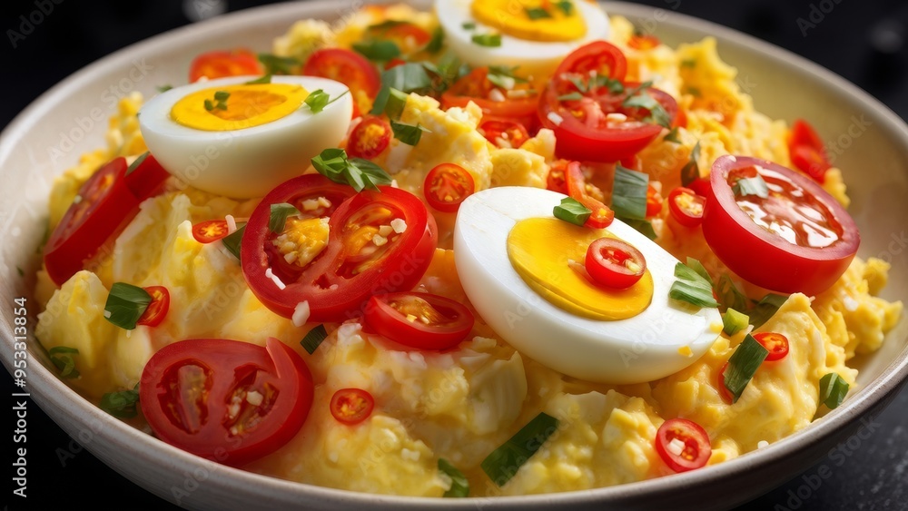 Egg salad with spices. Egg salad with spices.