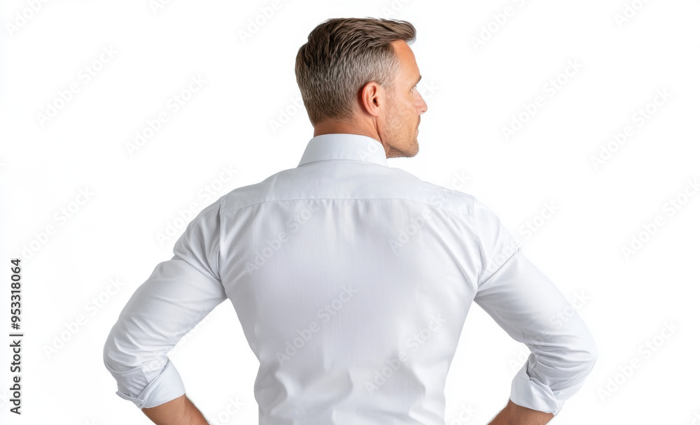 Man in White Shirt Facing Away Man in White Shirt Facing Away