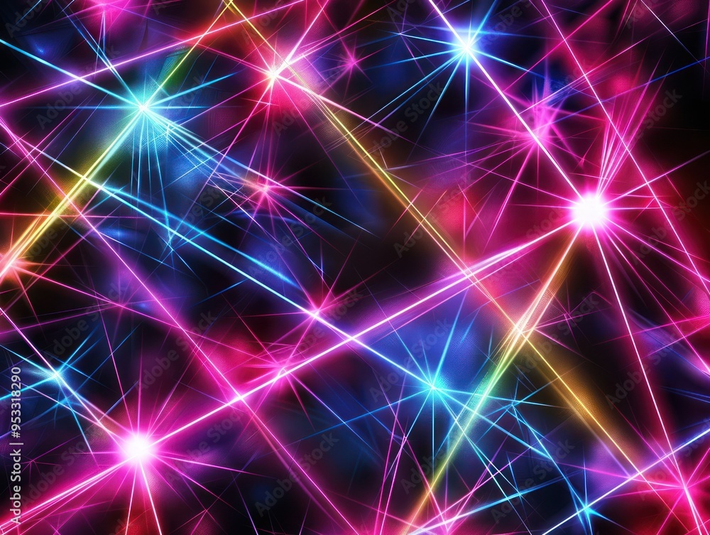 bright lights lasers pattern 80s 90s retro neon beam fluorescent abstract background bright lights lasers pattern 80s 90s retro neon beam fluorescent abstract background