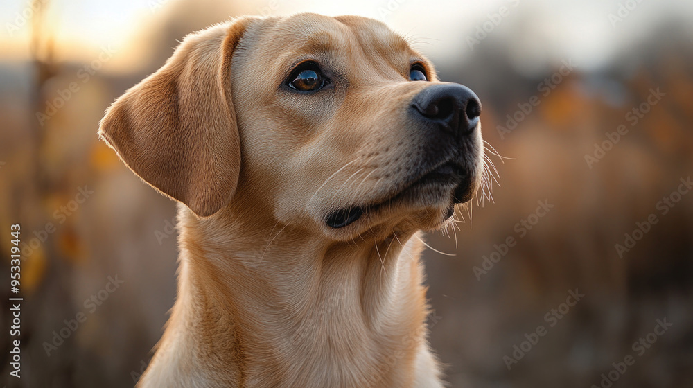 A Labrador sitting attentively during a training session, demonstrating its intelligence and eagerness to learn. A Labrador sitting attentively during a training session, demonstrating its intelligence and eagerness to learn.