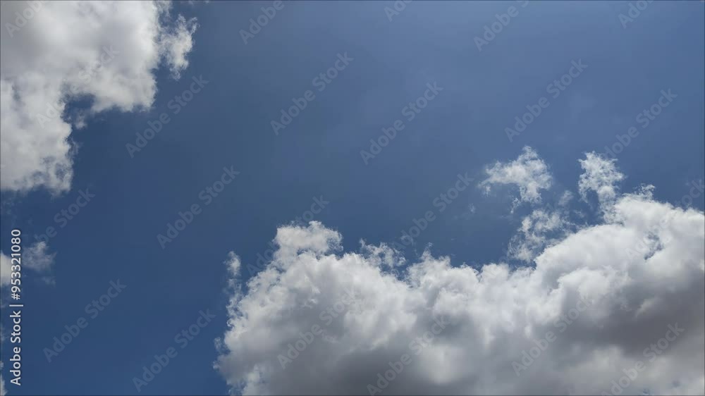 Recording of the sky with cumulus clouds expanding Recording of the sky with cumulus clouds expanding