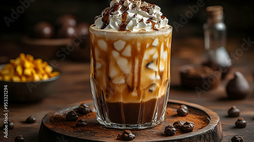 Iced coffee with chocolate ...