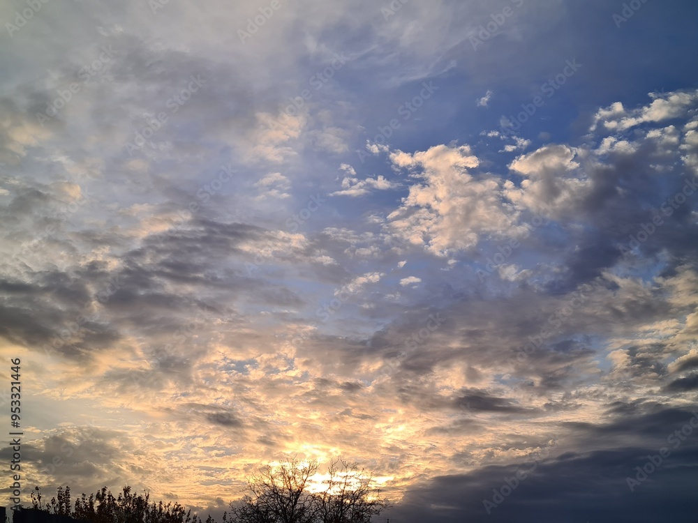 Serene Sunset Sky with Cirrus Clouds: A Perfect Background or Wallpaper
Serene Sunset Sky with Cirrus Clouds: A Perfect Background or Wallpaper