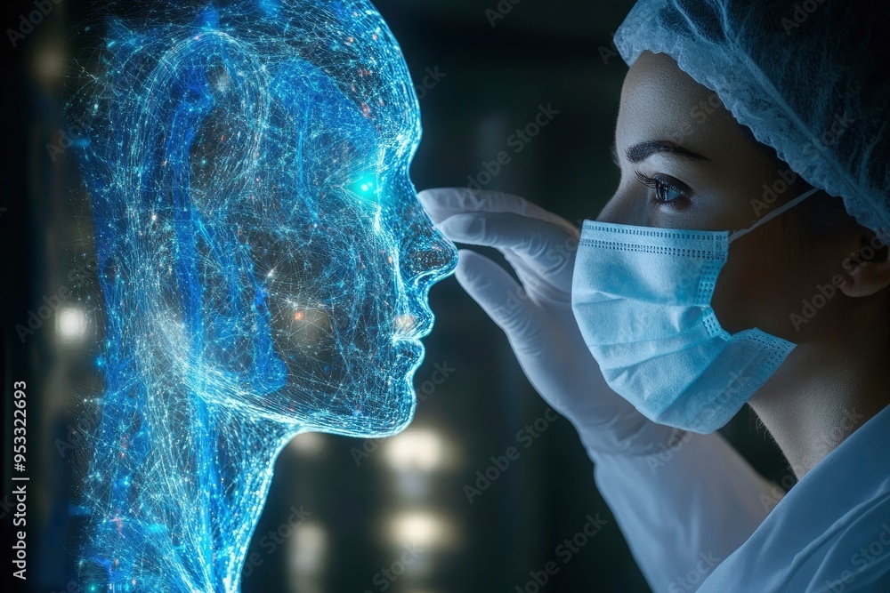 Medical worker touch virtual medical revolution and advance of technology Artificial Intelligence,AI Deep Learning for medical research,Transformation of innovation and technology for future , ai Medical worker touch virtual medical revolution and advance of technology Artificial Intelligence,AI Deep Learning for medical research,Transformation of innovation and technology for future , ai