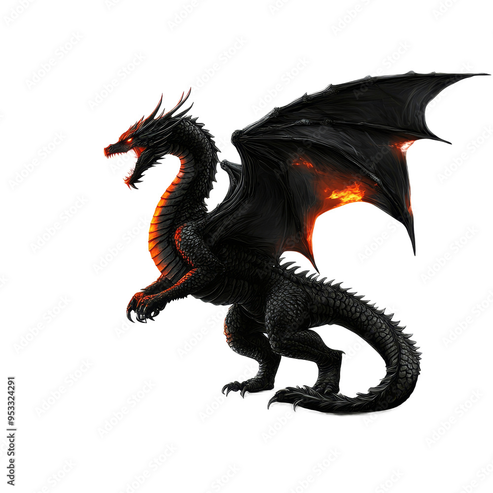 The black dragon unleashes a torrent of fire, showcasing its formidable presence and mythical nature, black dragon spitting fire on transparent background The black dragon unleashes a torrent of fire, showcasing its formidable presence and mythical nature, black dragon spitting fire on transparent background