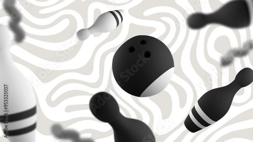 bowling ball and pins